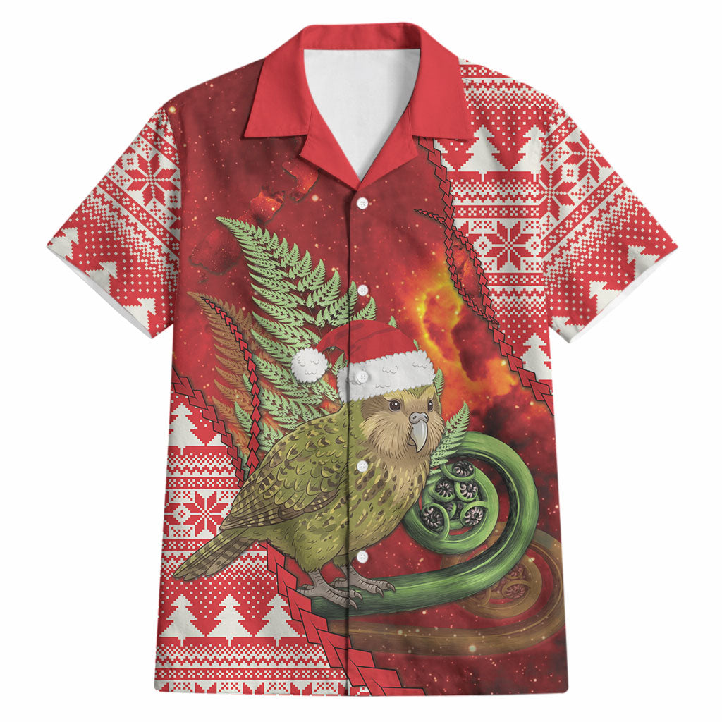 New Zealand Kakapo Christmas In July Hawaiian Shirt Silver Fern Santa Xmas Red Color LT22 Red - Polynesian Pride