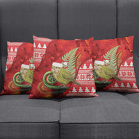 New Zealand Kakapo Christmas In July Pillow Cover Silver Fern Santa Xmas Red Color LT22 - Polynesian Pride
