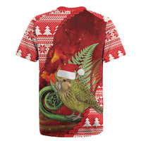 New Zealand Kakapo Christmas In July Rugby Jersey Silver Fern Santa Xmas Red Color LT22 - Polynesian Pride