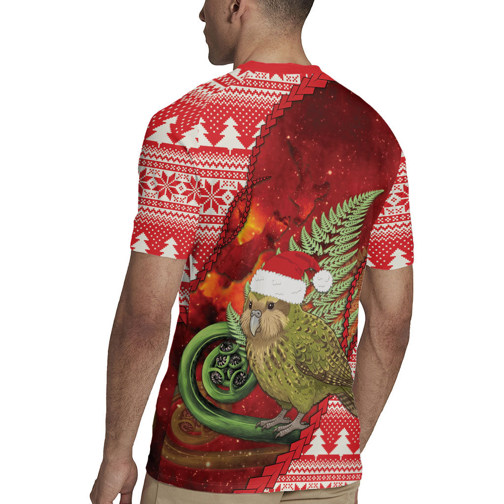 New Zealand Kakapo Christmas In July Rugby Jersey Silver Fern Santa Xmas Red Color LT22 - Polynesian Pride