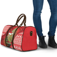 New Zealand Kakapo Christmas In July Travel Bag Silver Fern Santa Xmas Red Color