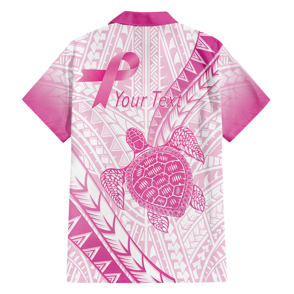 Breast Cancer Awareness Personalised Family Matching Mermaid Dress and Hawaiian Shirt Pink Ribbon Turtle Polynesian Pattern White LT22 - Polynesian Pride