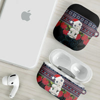 New Zealand Hei Tiki Christmas In July AirPods Case Pohutukawa Santa Xmas Polynesian Pattern