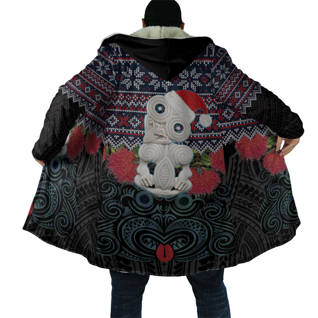 New Zealand Hei Tiki Christmas In July Cloak Pohutukawa Santa Xmas Polynesian Pattern