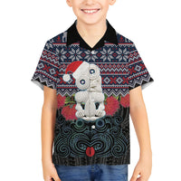 New Zealand Hei Tiki Christmas In July Family Matching Puletasi and Hawaiian Shirt Pohutukawa Santa Xmas Polynesian Pattern