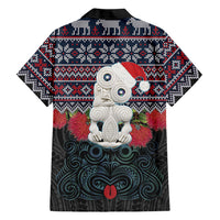 New Zealand Hei Tiki Christmas In July Hawaiian Shirt Pohutukawa Santa Xmas Polynesian Pattern