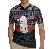 New Zealand Hei Tiki Christmas In July Rugby Jersey Pohutukawa Santa Xmas Polynesian Pattern