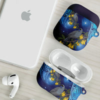 New Zealand Kokako Bird AirPods Case Kowhai Galaxy Style Polynesian Pattern