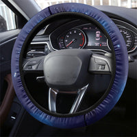 New Zealand Kokako Bird Steering Wheel Cover Kowhai Galaxy Style Polynesian Pattern