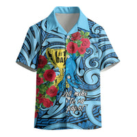 Personalised New Zealand Father's Day Kid Hawaiian Shirt Best Dad Trophy Red Rose Maori Pattern LT22 - Polynesian Pride