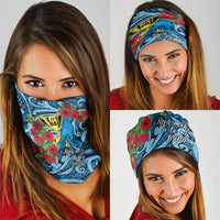 New Zealand Father's Day Neck Gaiter Best Dad Trophy Red Rose Maori Pattern LT22 - Polynesian Pride