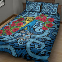 New Zealand Father's Day Quilt Bed Set Best Dad Trophy Red Rose Maori Pattern LT22 - Polynesian Pride