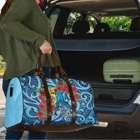 New Zealand Father's Day Travel Bag Best Dad Trophy Red Rose Maori Pattern LT22 - Polynesian Pride