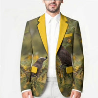 New Zealand Kaka Bird Blazer Kowhai Flower Landscape Style