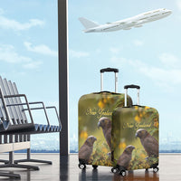 New Zealand Kaka Bird Luggage Cover Kowhai Flower Landscape Style LT22 - Polynesian Pride