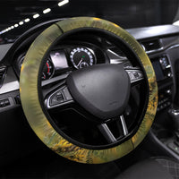 New Zealand Kaka Bird Steering Wheel Cover Kowhai Flower Landscape Style