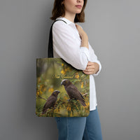 New Zealand Kaka Bird Tote Bag Kowhai Flower Landscape Style