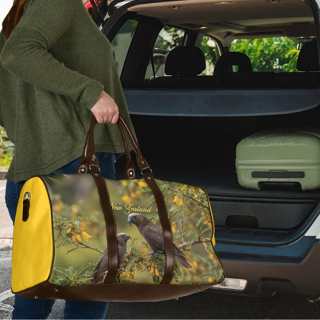 New Zealand Kaka Bird Travel Bag Kowhai Flower Landscape Style LT22 - Polynesian Pride