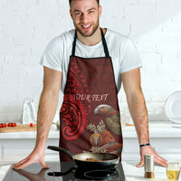 New Zealand Kaka Bird Personalised Apron Pohutukawa Matariki Maori Pattern