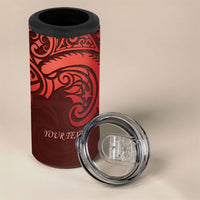 New Zealand Kaka Bird Personalised 4 in 1 Can Cooler Tumbler Pohutukawa Matariki Maori Pattern LT22 - Polynesian Pride