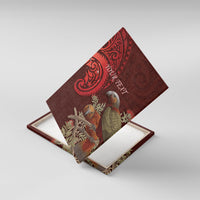 New Zealand Kaka Bird Personalised Canvas Wall Art Pohutukawa Matariki Maori Pattern