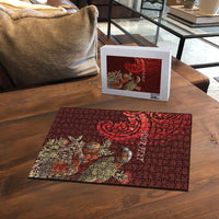 New Zealand Kaka Bird Personalised Puzzle Pohutukawa Matariki Maori Pattern