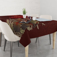 New Zealand Kaka Bird Personalised Tablecloth Pohutukawa Matariki Maori Pattern LT22 - Polynesian Pride