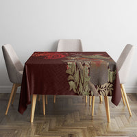 New Zealand Kaka Bird Personalised Tablecloth Pohutukawa Matariki Maori Pattern LT22 - Polynesian Pride