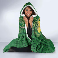 South Canterbury Anniversary Day Hooded Blanket Kiwi Kowhai Silver Fern Maori Pattern LT22 - Polynesian Pride