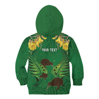 Personalised South Canterbury Anniversary Day Kid Hoodie Kiwi Kowhai Silver Fern Maori Pattern LT22 - Polynesian Pride