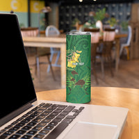 Personalised South Canterbury Anniversary Day Skinny Tumbler Kiwi Kowhai Silver Fern Maori Pattern LT22 - Polynesian Pride