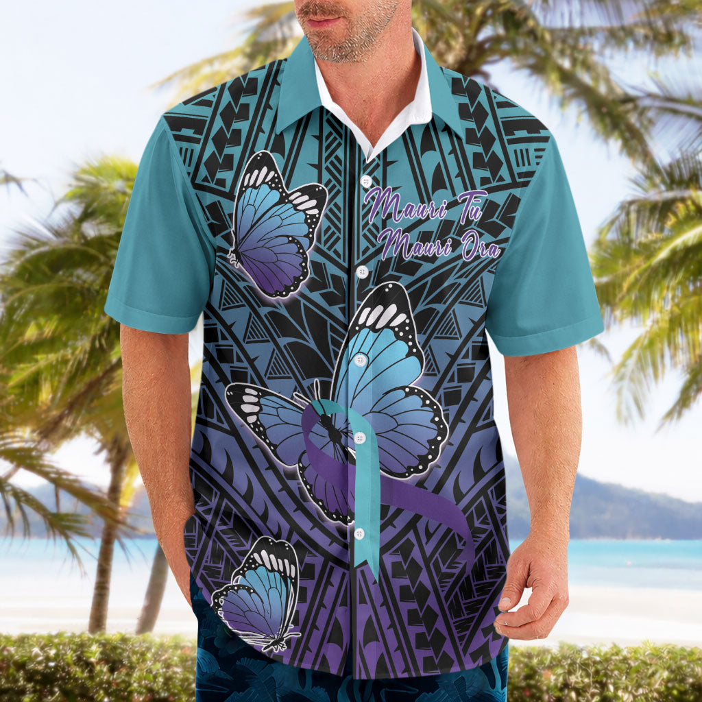 Personalised New Zealand Suicide Prevention Month Hawaiian Shirt Maori Mauri Tu Mauri Ora Polynesian Pattern LT22 - Polynesian Pride