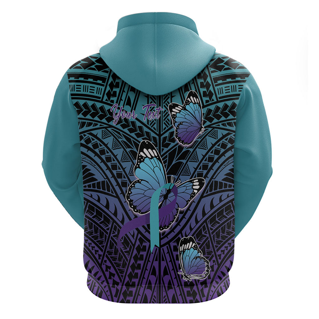 Personalised New Zealand Suicide Prevention Month Hoodie Maori Mauri Tu Mauri Ora Polynesian Pattern LT22 - Polynesian Pride