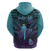 Personalised New Zealand Suicide Prevention Month Hoodie Maori Mauri Tu Mauri Ora Polynesian Pattern LT22 - Polynesian Pride