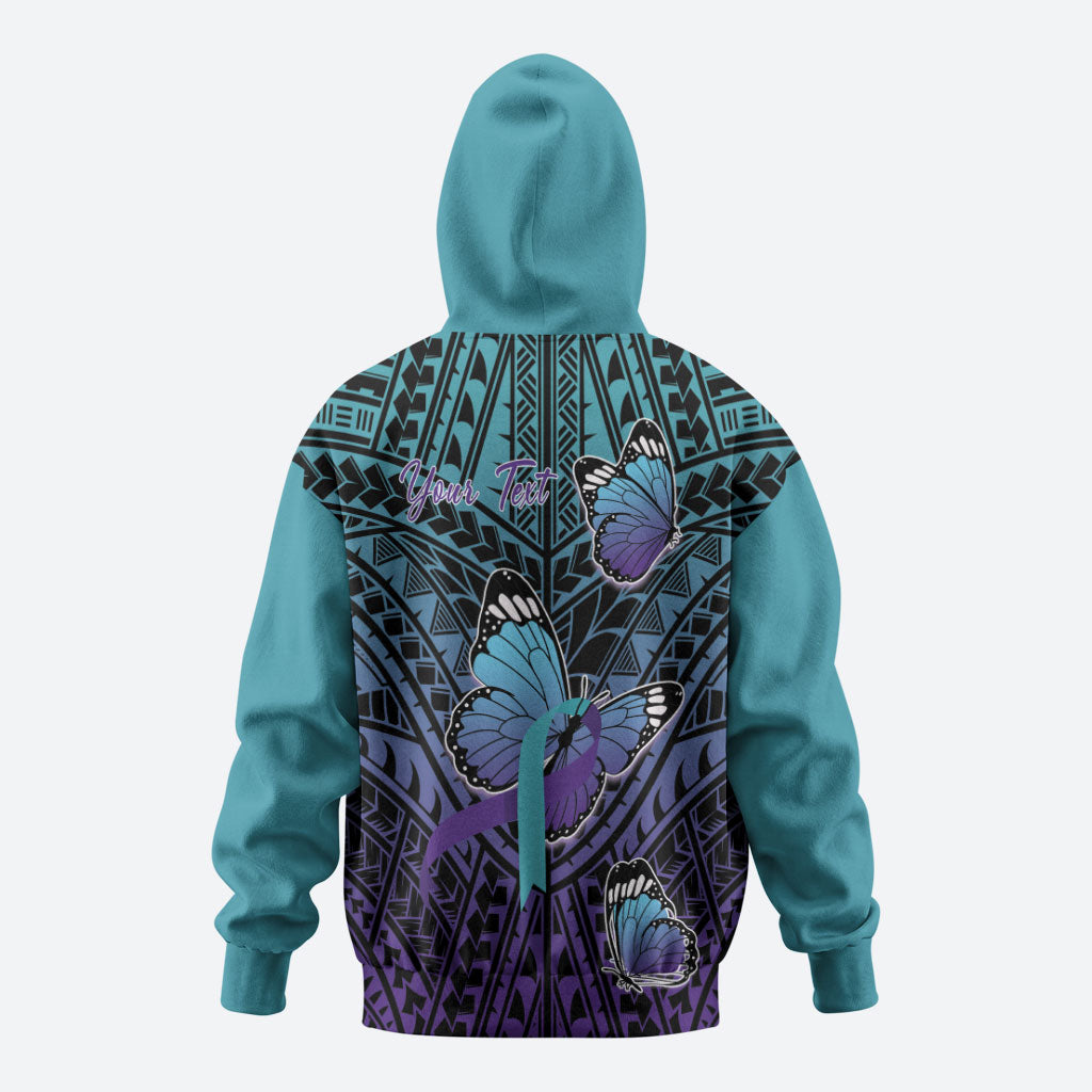 Personalised New Zealand Suicide Prevention Month Hoodie Maori Mauri Tu Mauri Ora Polynesian Pattern LT22 - Polynesian Pride
