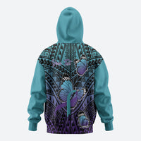 Personalised New Zealand Suicide Prevention Month Hoodie Maori Mauri Tu Mauri Ora Polynesian Pattern LT22 - Polynesian Pride