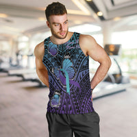 Personalised New Zealand Suicide Prevention Month Men Tank Top Maori Mauri Tu Mauri Ora Polynesian Pattern LT22 Teal - Polynesian Pride