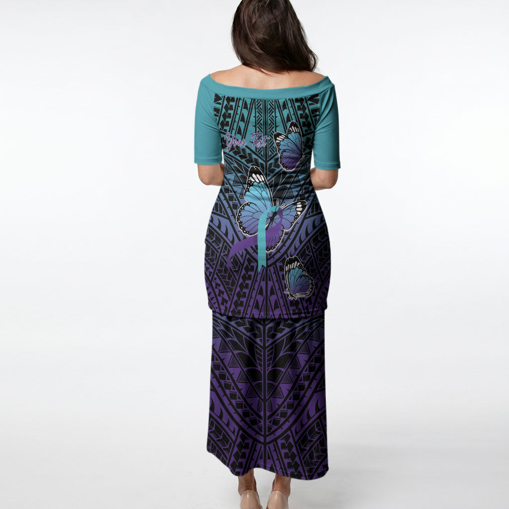 Personalised New Zealand Suicide Prevention Month Puletasi Maori Mauri Tu Mauri Ora Polynesian Pattern LT22 - Polynesian Pride
