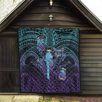 New Zealand Suicide Prevention Month Quilt Maori Mauri Tu Mauri Ora Polynesian Pattern LT22 - Polynesian Pride