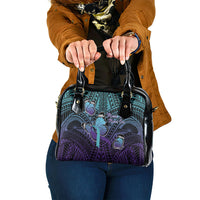 New Zealand Suicide Prevention Month Shoulder Handbag Maori Mauri Tu Mauri Ora Polynesian Pattern LT22 One Size Teal - Polynesian Pride