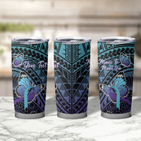 Personalised New Zealand Suicide Prevention Month Tumbler Cup Maori Mauri Tu Mauri Ora Polynesian Pattern LT22 - Polynesian Pride