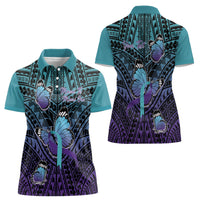 Personalised New Zealand Suicide Prevention Month Women Polo Shirt Maori Mauri Tu Mauri Ora Polynesian Pattern LT22 - Polynesian Pride