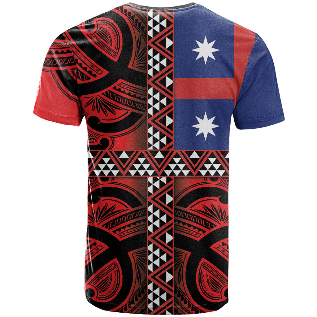 Aotearoa Iwi Ngapuhi T Shirt Tuhoronuku Kite United Tribes Flag Maori Pattern LT22 - Polynesian Pride