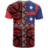 Aotearoa Iwi Ngapuhi T Shirt Tuhoronuku Kite United Tribes Flag Maori Pattern LT22 - Polynesian Pride