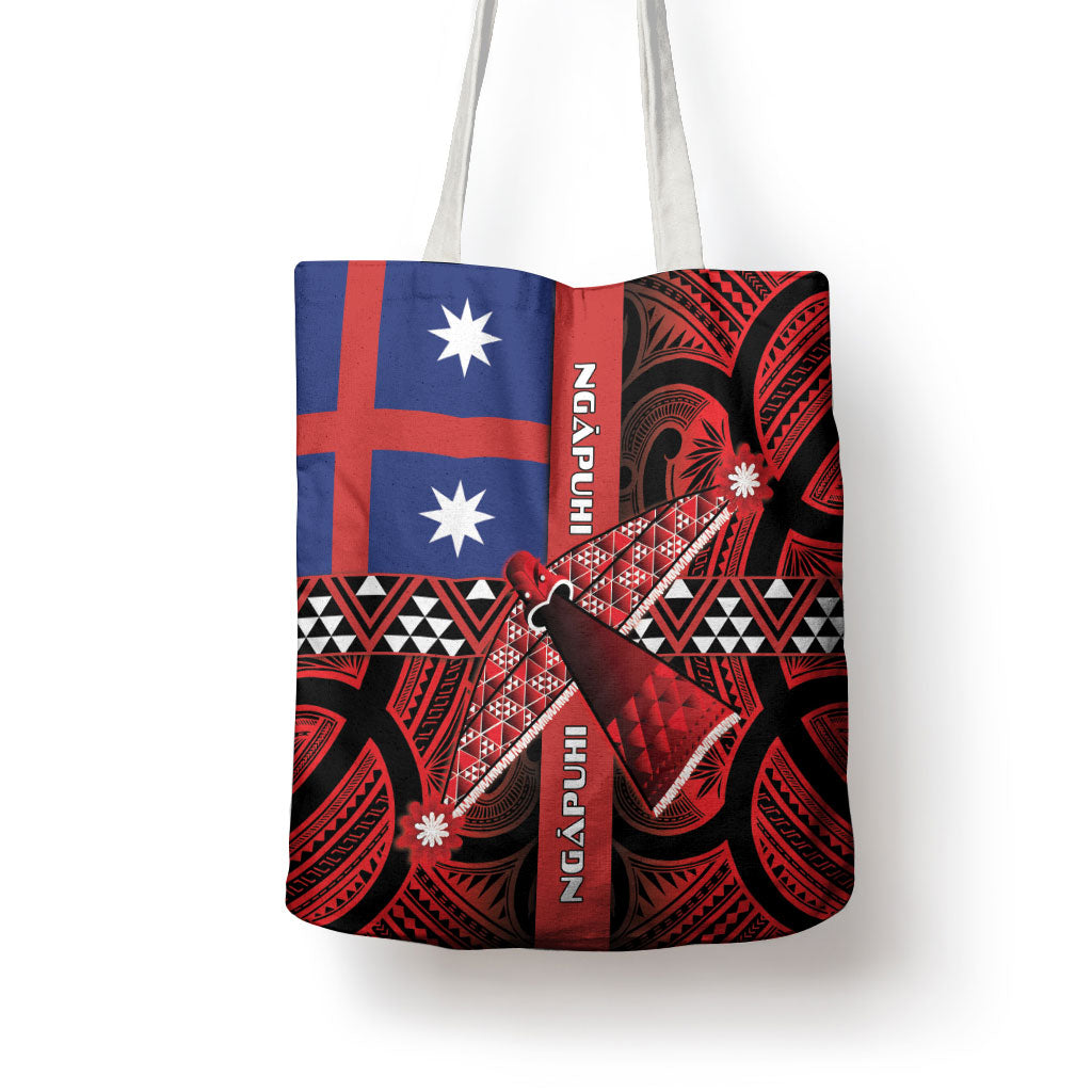 Aotearoa Iwi Ngapuhi Tote Bag Tuhoronuku Kite United Tribes Flag Maori Pattern LT22 - Polynesian Pride
