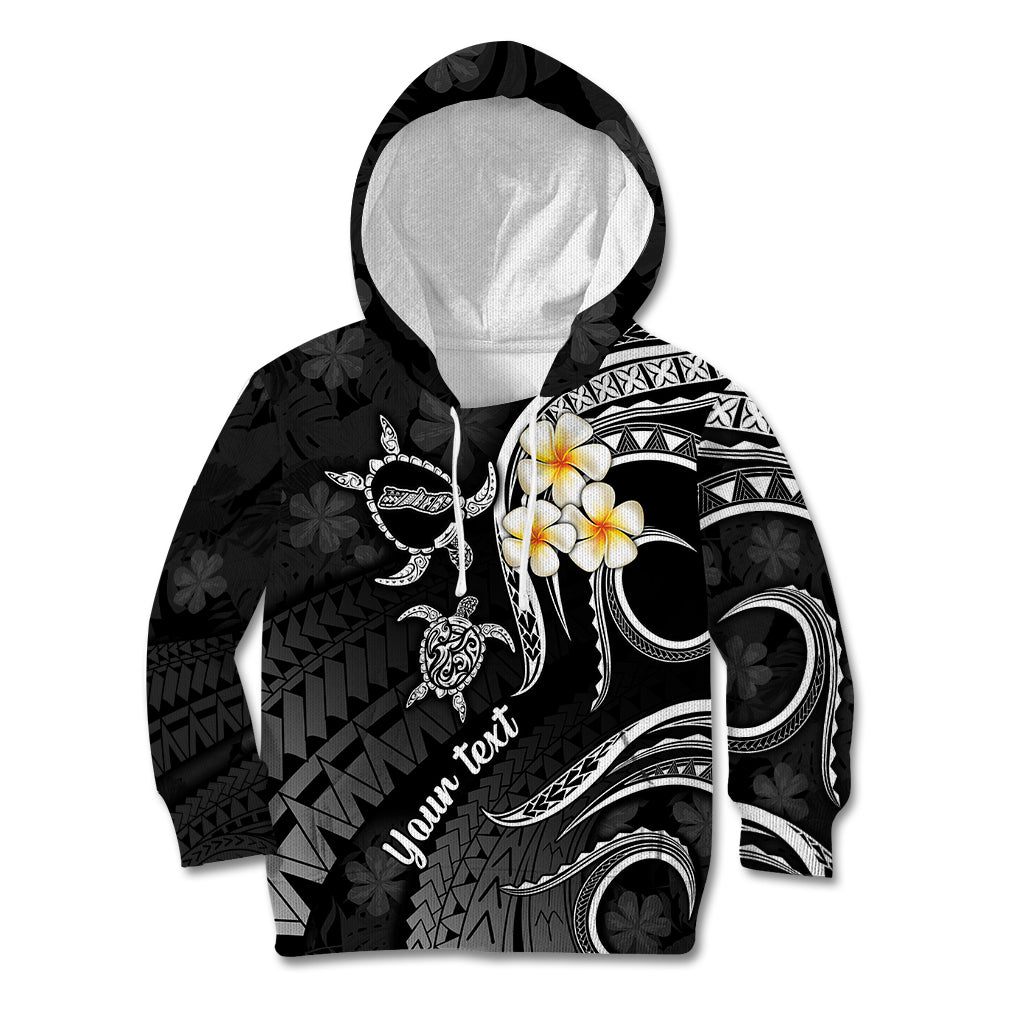 Personalised Molokai Hawaii Kid Hoodie Polynesian Tattoo and Pacific Plumeria White Vibe LT9 Hoodie White - Polynesian Pride