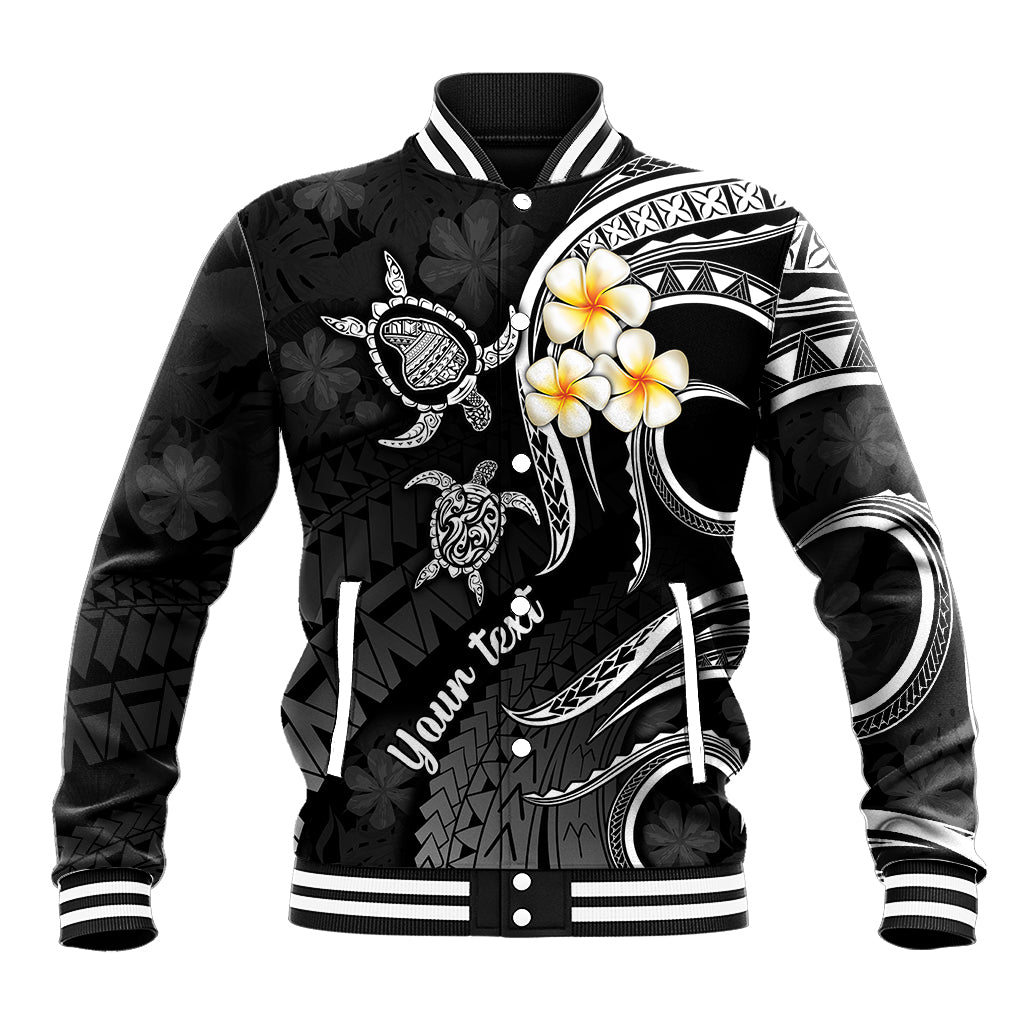 Personalised Lanai Hawaii Baseball Jacket Polynesian Tattoo and Pacific Plumeria White Vibe LT9 Unisex White - Polynesian Pride