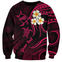 Personalised Kahoolawe Hawaii Sweatshirt Polynesian Tattoo and Pacific Plumeria Pink Vibe LT9 Unisex Pink - Polynesian Pride