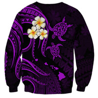 Hawaii Sweatshirt Maui Islands Pacific Plumeria Purple Vibe LT9 - Polynesian Pride
