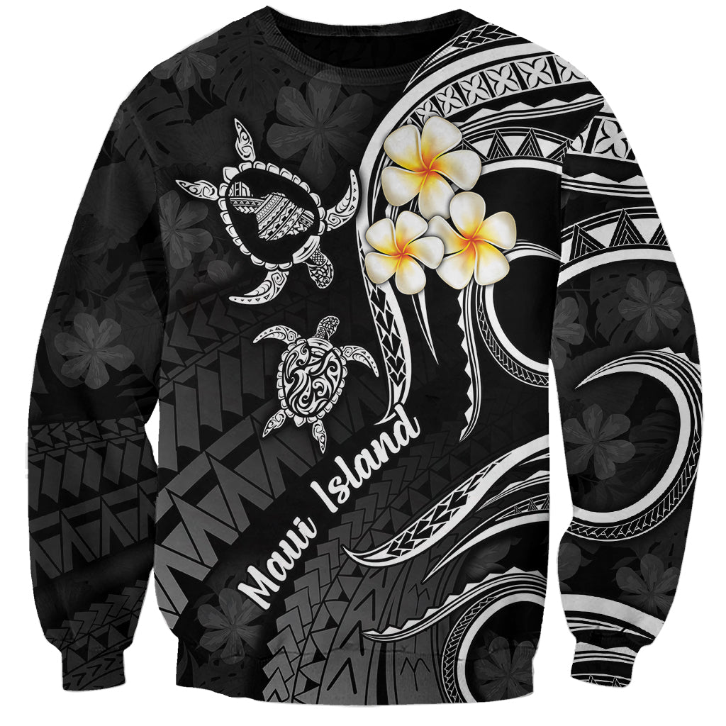 Hawaii Sweatshirt Maui Islands Pacific Plumeria White Vibe LT9 Unisex White - Polynesian Pride